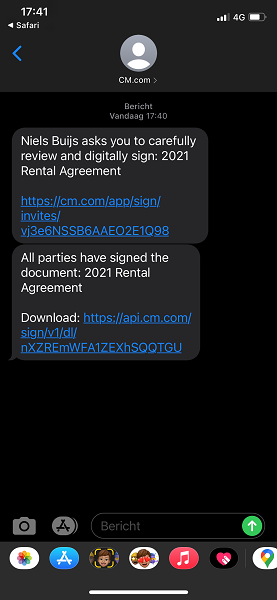 sign sms flow one